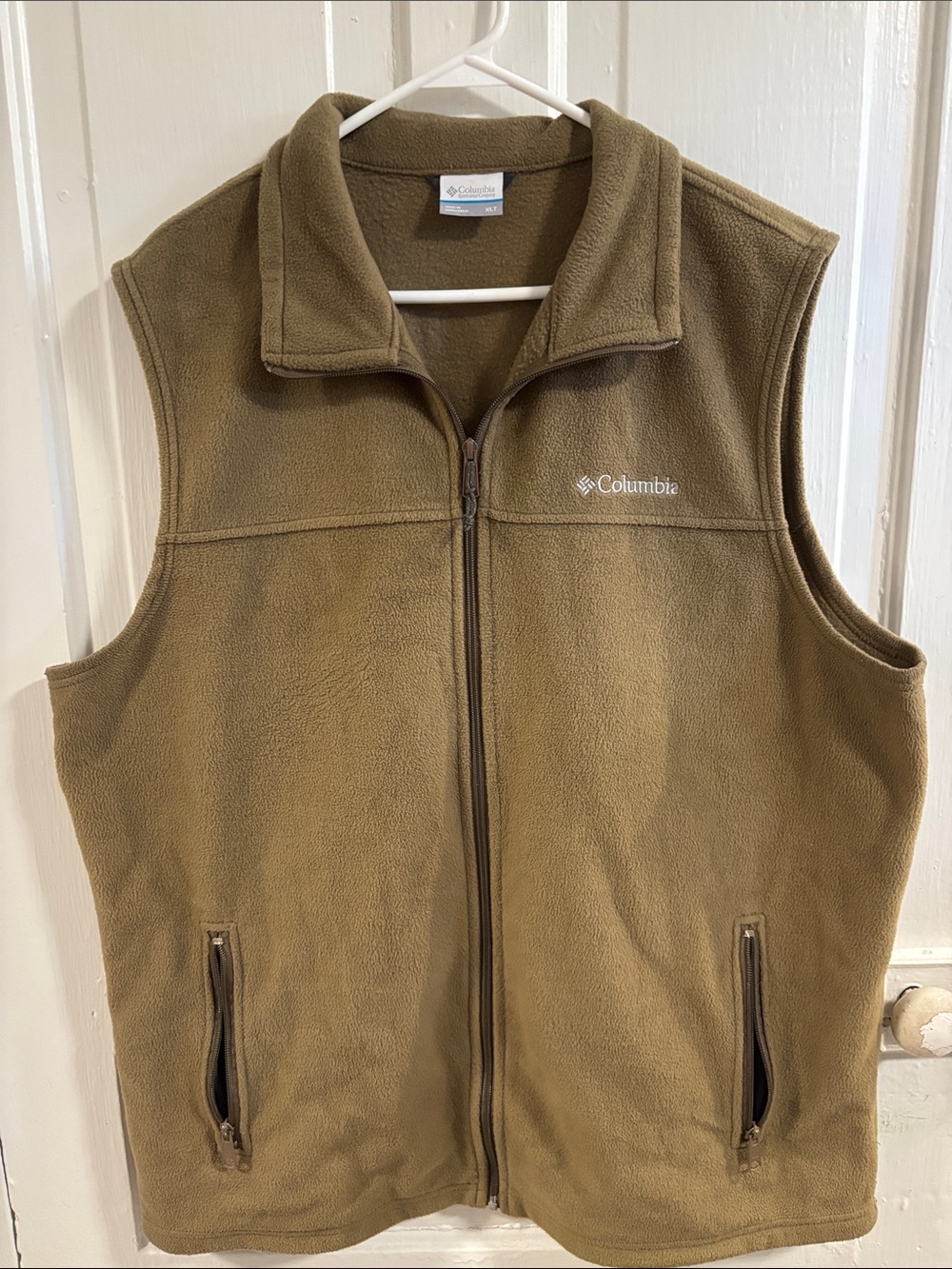 Columbia Men's Brown Full-Zip Fleece Vest Size XLT
